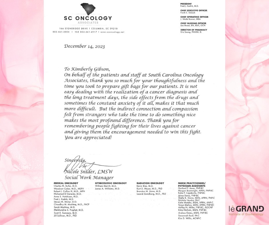 SC Oncology Associates Letter