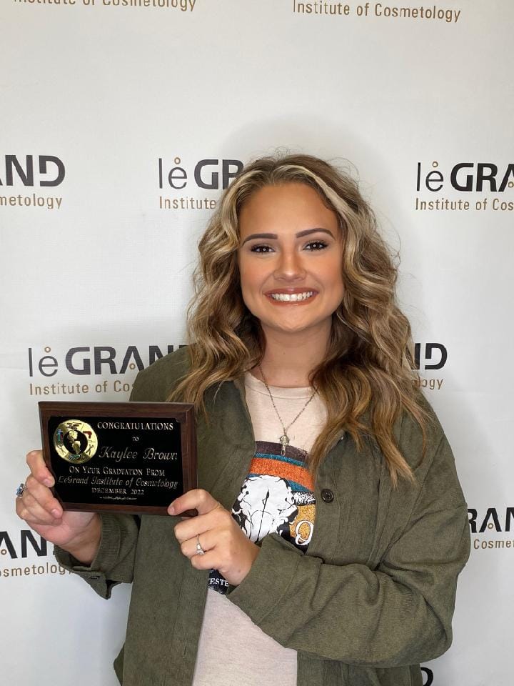 Congratulations Kaylee Brown | LeGrand Institute of Cosmetology