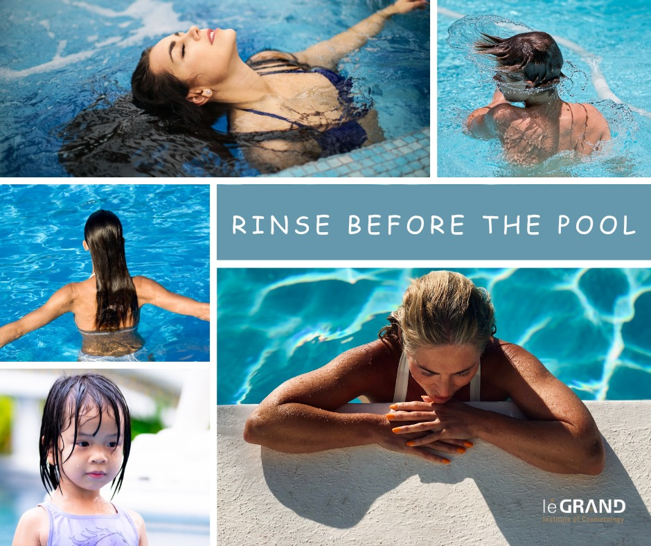 Rinse before the pool